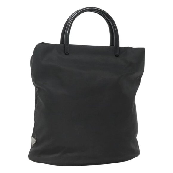 PRADA Hand Bag Nylon plastic Black Silver - Picture 1 of 15